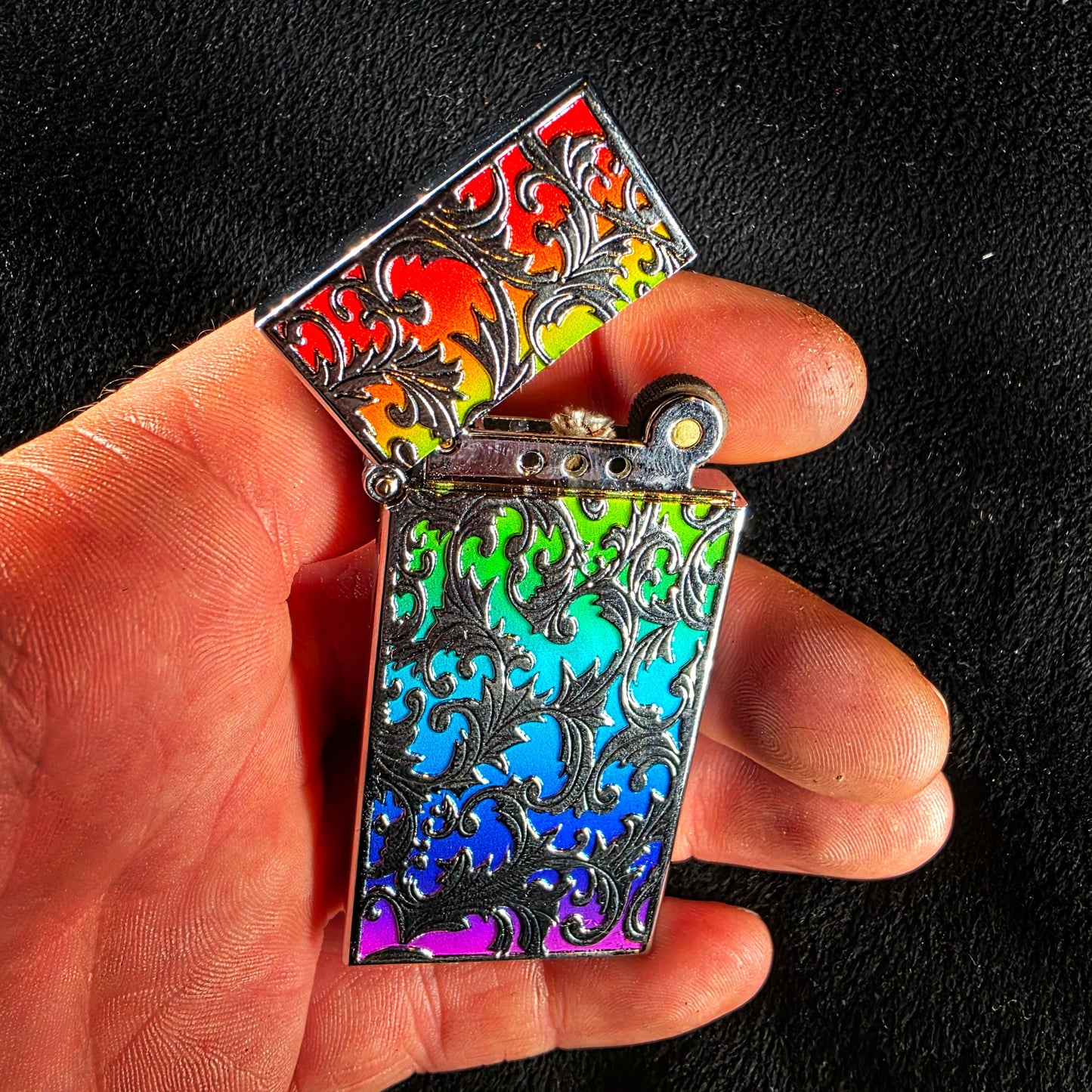 Floral Design Multicolour Flip Lighter
