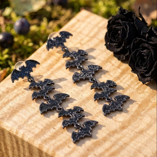 Bat Dangle Earring Stud Pair
