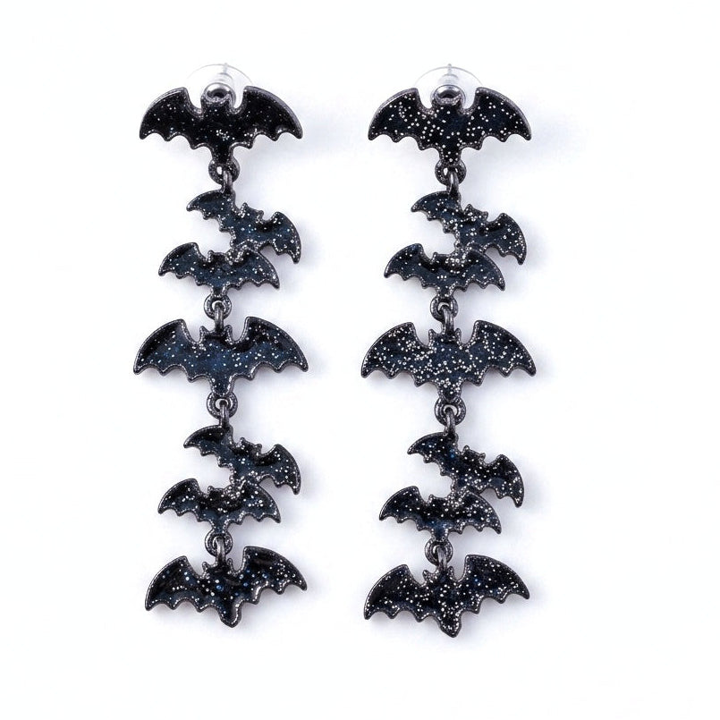 Bat Dangle Earring Stud Pair