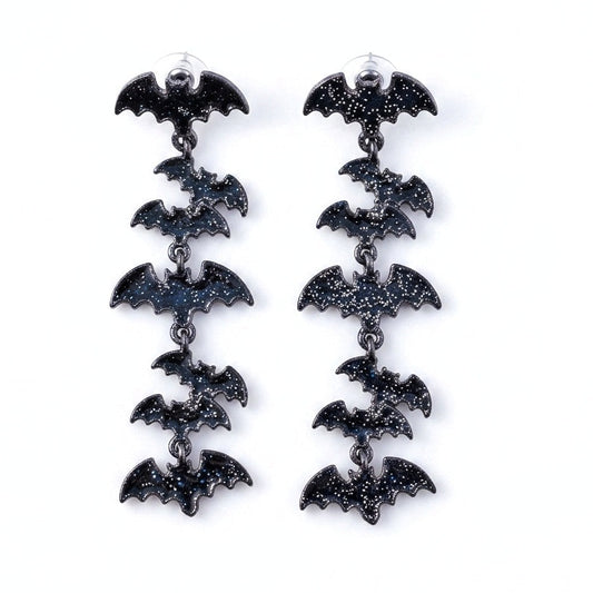 Bat Dangle Earring Stud Pair