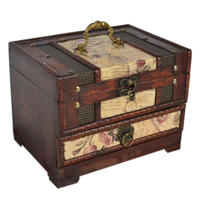 Wooden Jewellery Dressing Box With Mirror - Pretty Savage Jewellery