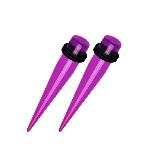 Purple Translucent Acrylic Ear Taper