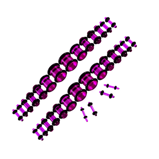 Purple Translucent Acrylic Ear Gauge Plug