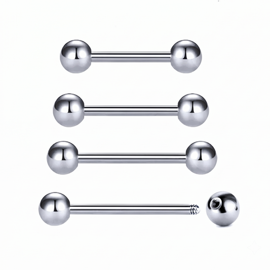 Barres en titane argenté 14G