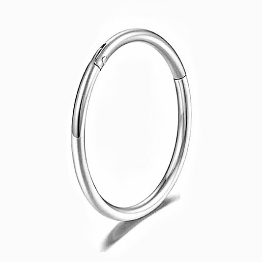 Silver Stainless Steel Clicker Segment Ring - Pretty Savage Jewellery
