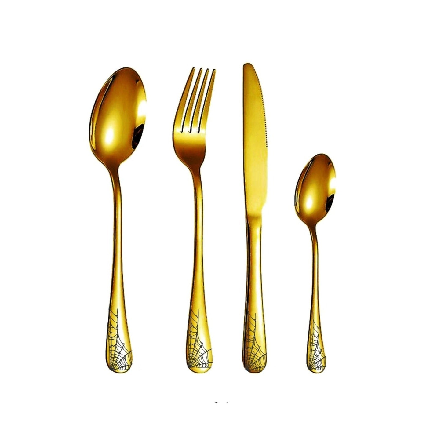 Spider Web 4pc Cutlery Set - Pretty Savage Jewellery