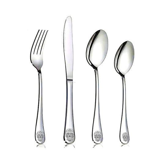 Candy Skull 4pc Cutlery Set