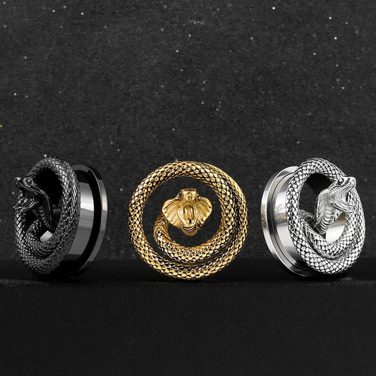 Cobra Stainless Steel Ear Plug Tunnels