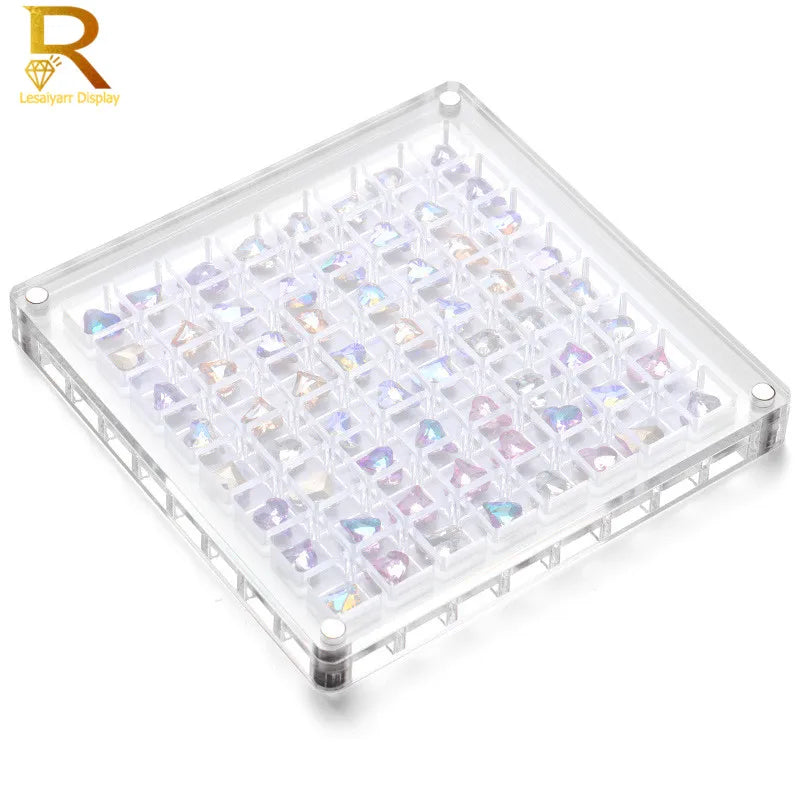 Clear Acrylic Tiny Grid Display Organizer Tray