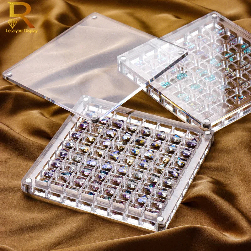 Clear Acrylic Tiny Grid Display Organizer Tray