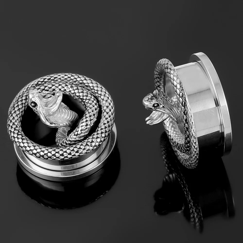 Cobra Stainless Steel Ear Plug Tunnels