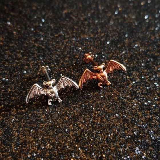 Bat Threaded Stainless Steel Labret Stud - Pretty Savage Jewellery