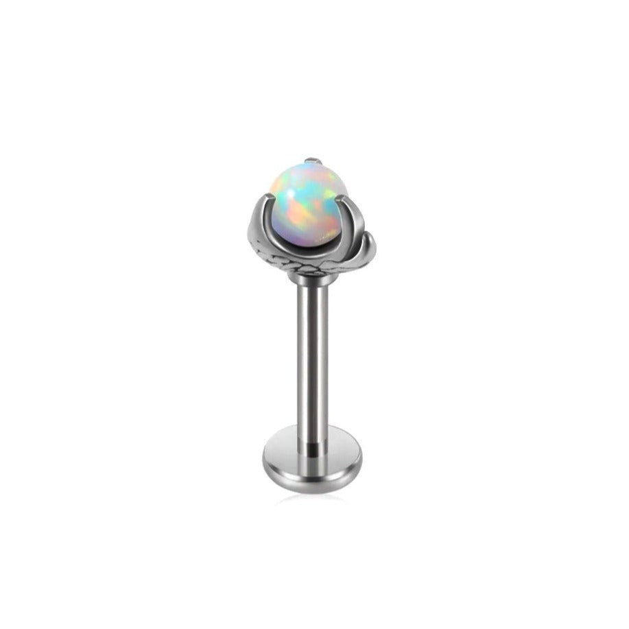 Multicolour Dragon Claw Threaded Labret Stud - Pretty Savage Jewellery