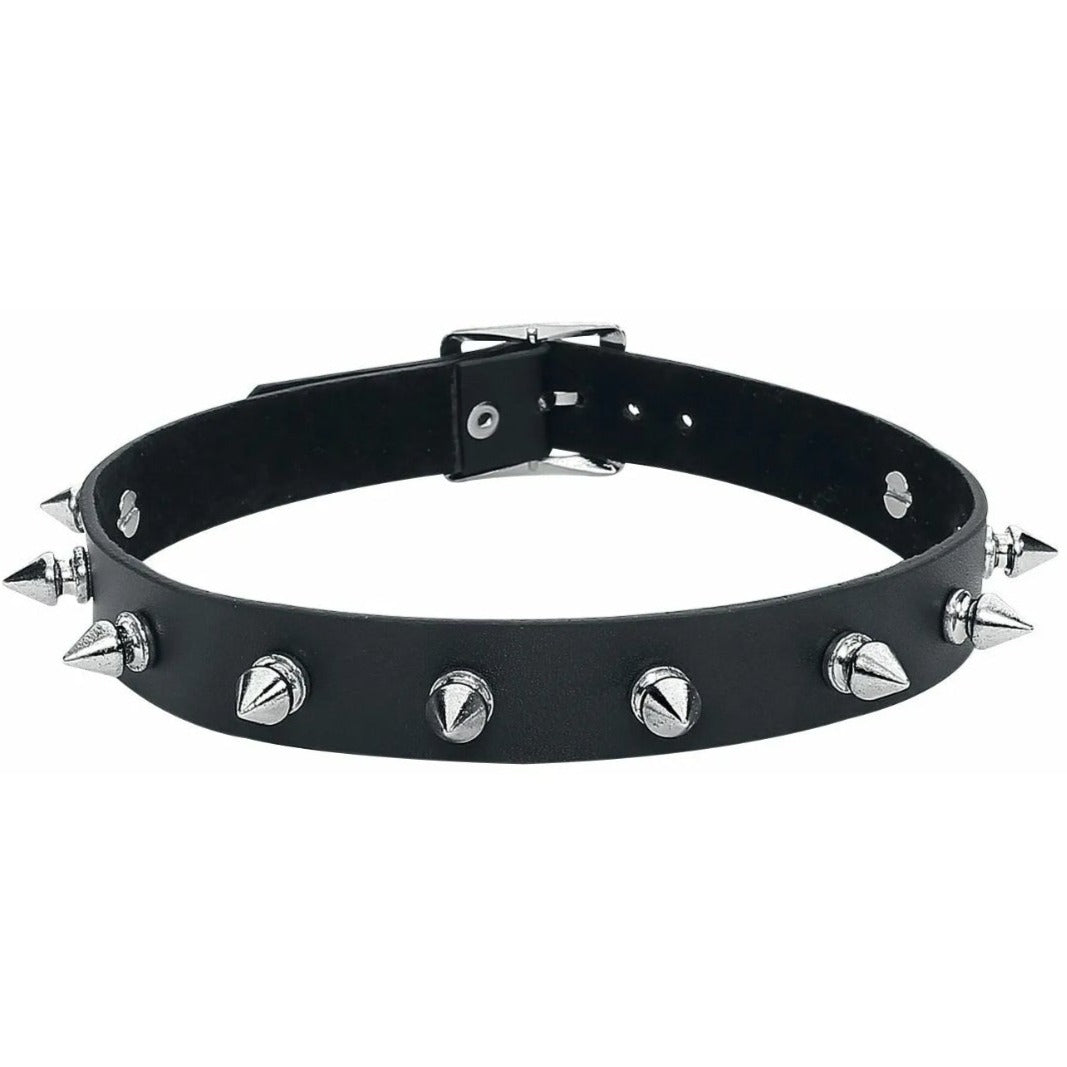 Black Spike Stud Gothic Choker - Pretty Savage Jewellery