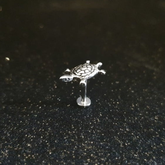 Turtle Threaded Labret Studs - Pretty Savage Jewellery