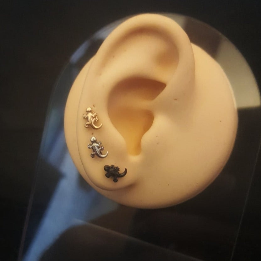 Gecko Threaded Labret Studs - Pretty Savage Jewellery