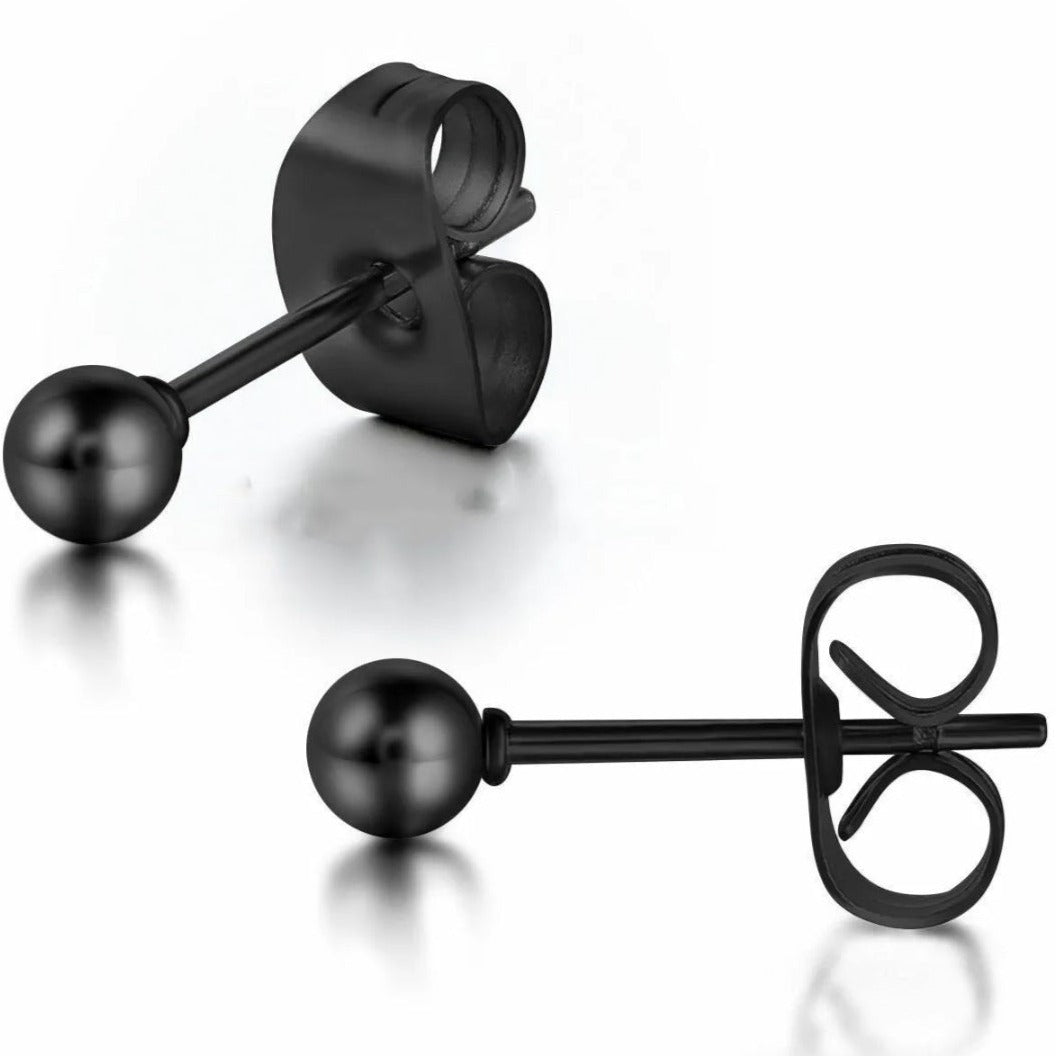 Stainless Steel Ball End Ear Studs - Pretty Savage Jewellery