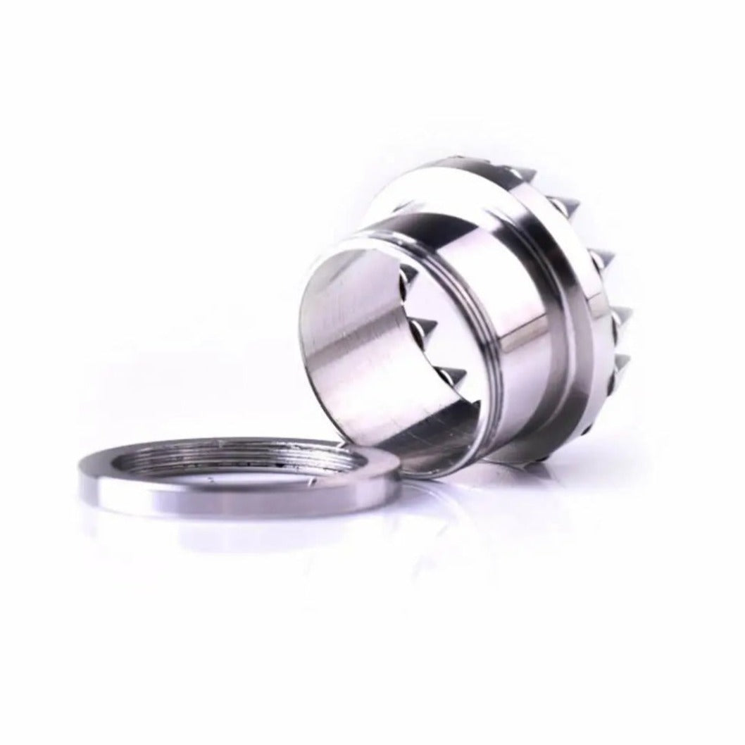 Stainless Steel Spiked Ear tunnel Plug - Pretty Savage Jewellery