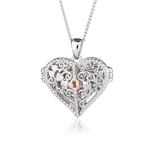 Silver & 9ct Rose Gold Kensington Necklace Locket - Pretty Savage Jewellery