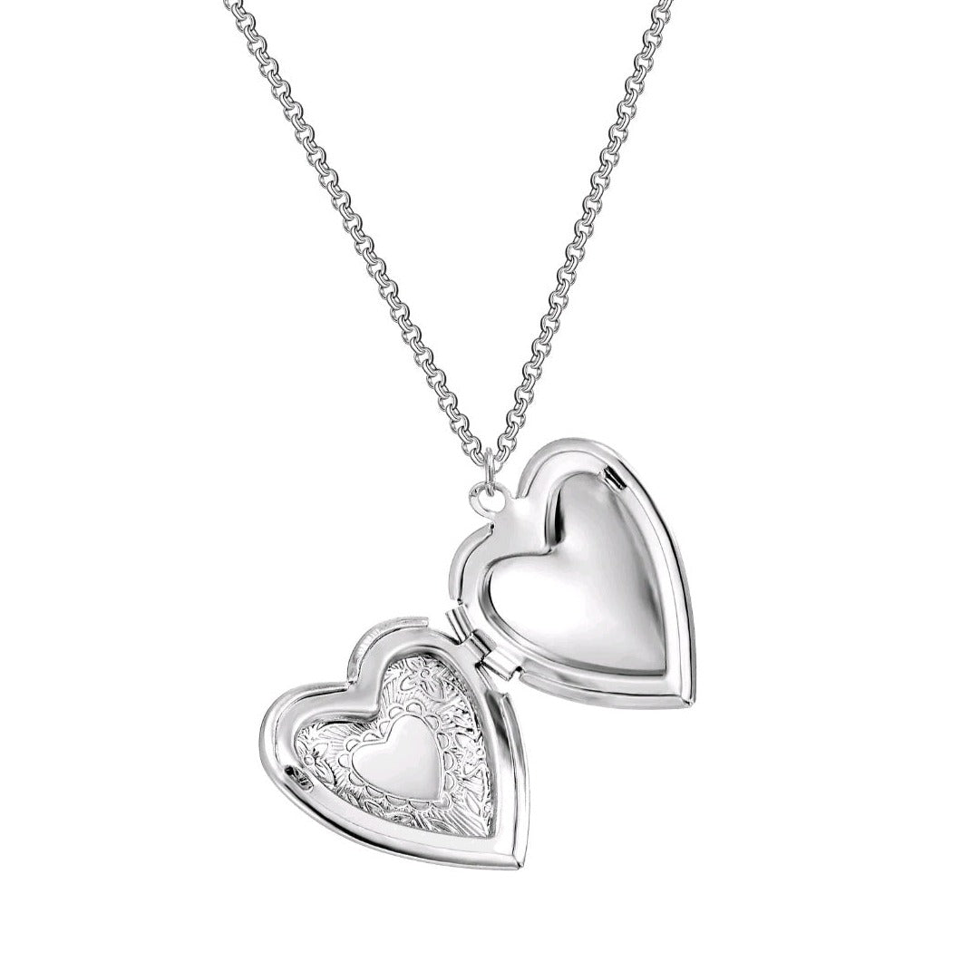 Silver Plated Heart Locket - Pretty Savage Jewellery