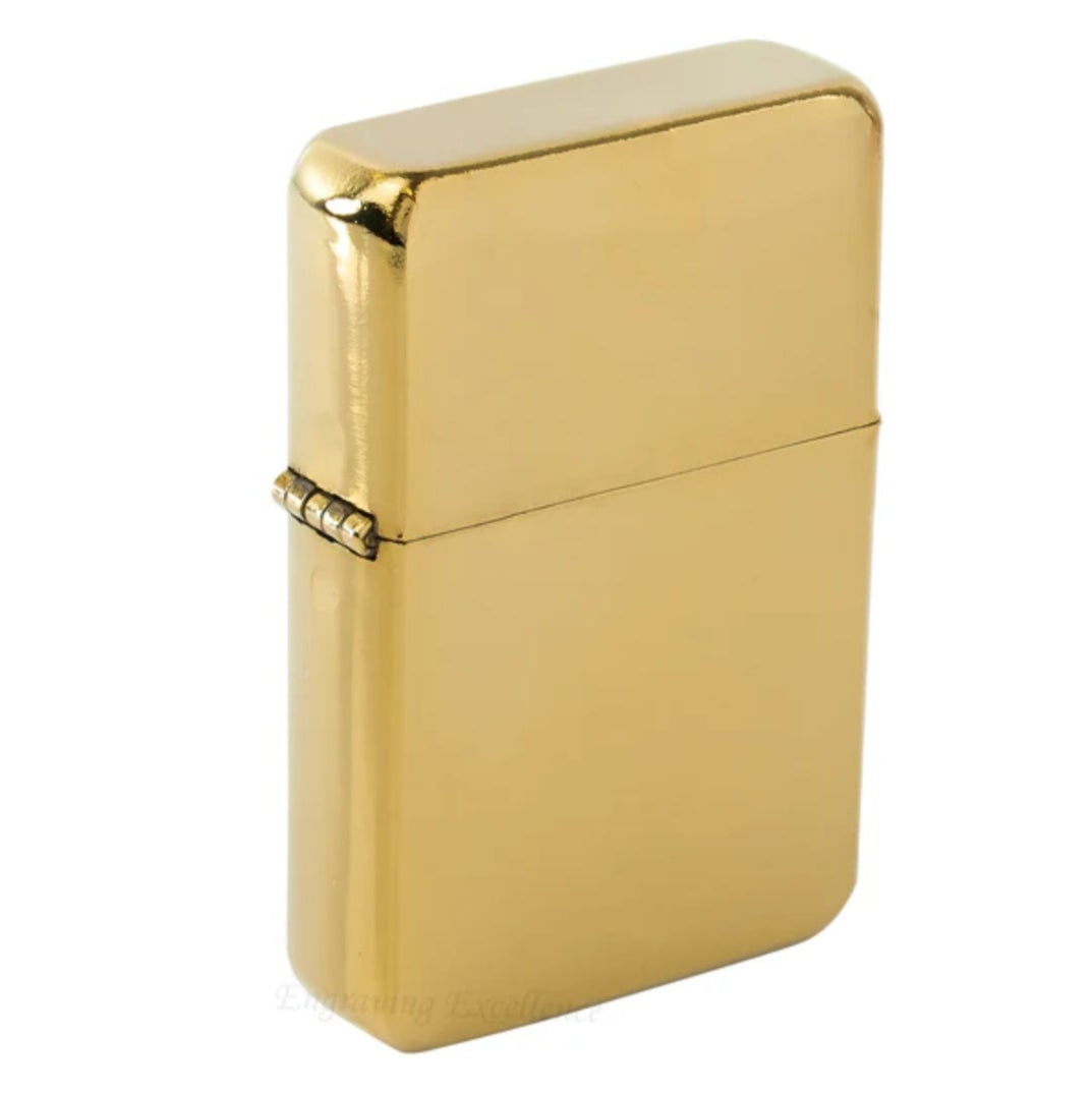 Gold Plain Flip Lighter