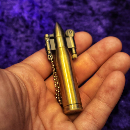 Metal Bullet Lighter Vintage Trench Style Personalized Bullet Petrol Lighter - Pretty Savage Jewellery