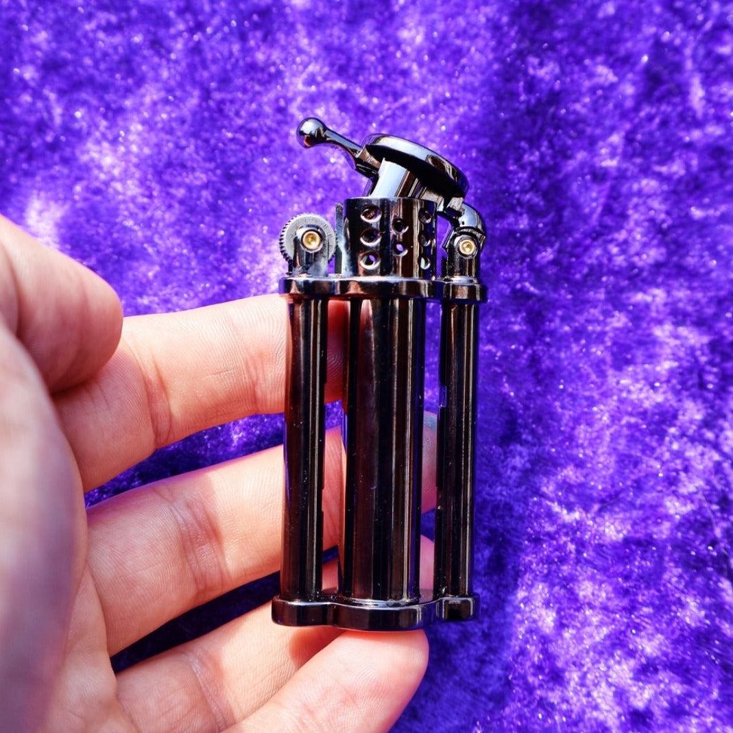 Black Trench Style Metal Lighter - Pretty Savage Jewellery