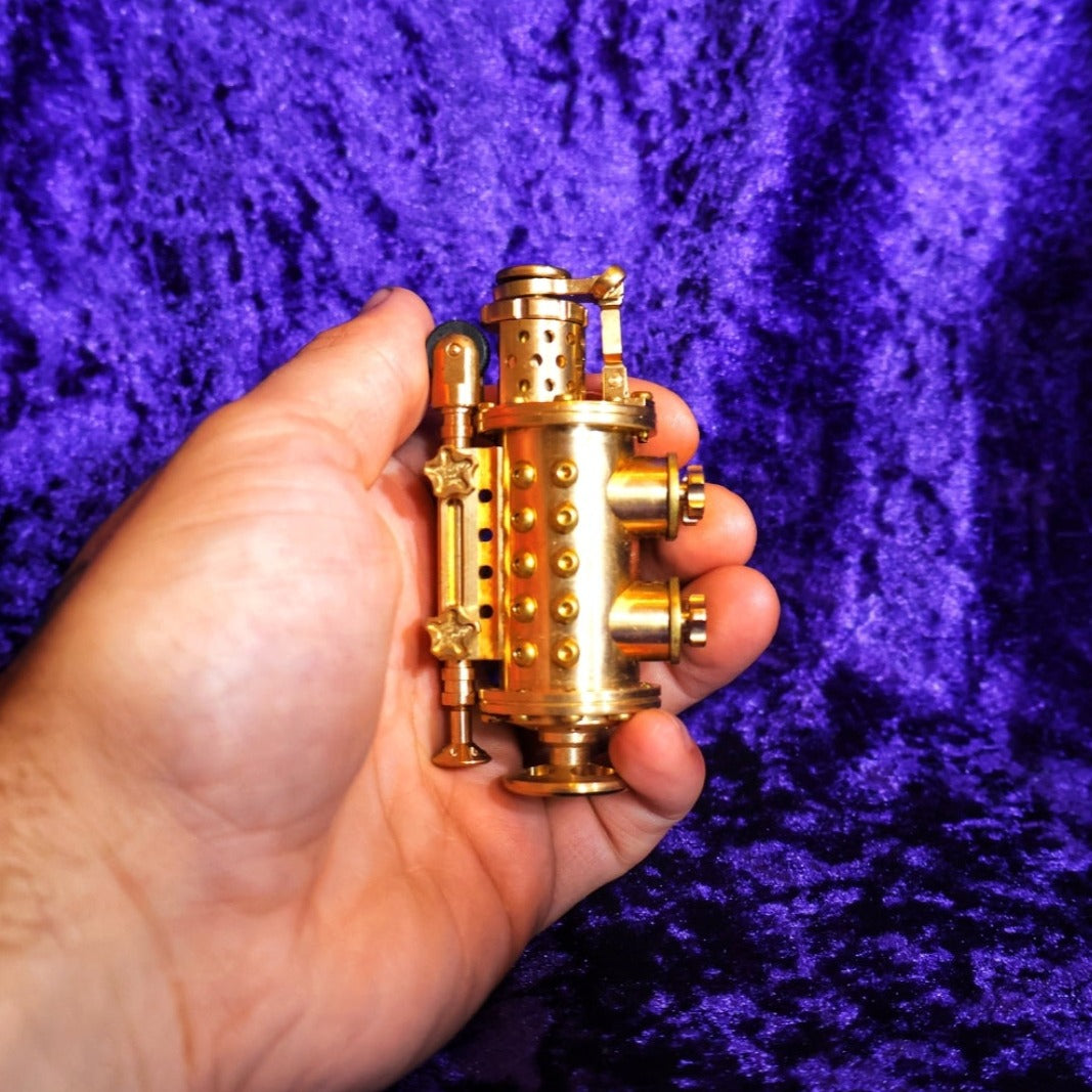 Submarine Brass Handmade Steampunk Petrol Lighter - Pretty Savage Jewellery