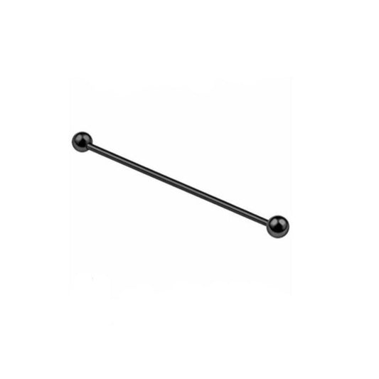 Industrial bar Barbell Scaffold Bar Piercing Barbell Black 38mm - Pretty Savage Jewellery