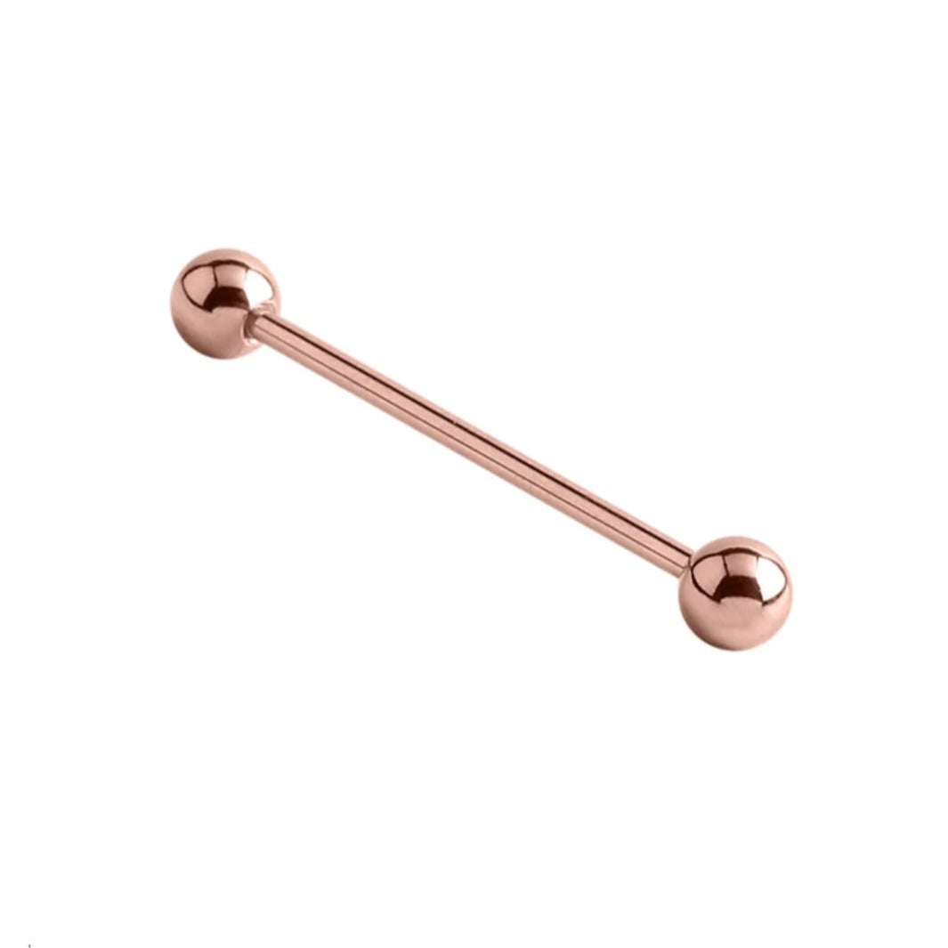 Industrial bar Barbell Scaffold Bar Piercing Barbell Rose Gold 38mm - Pretty Savage Jewellery