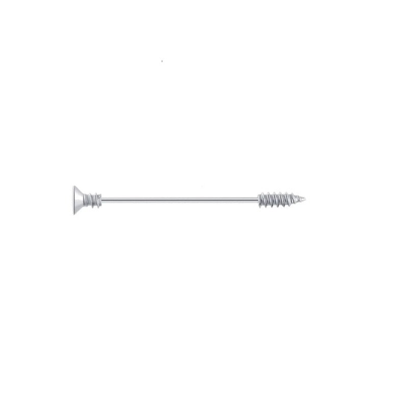 Screw Stainless Steel Industrial bar Barbell Scaffold Bar Piercing 14G Ear Bar 38mm - Pretty Savage Jewellery