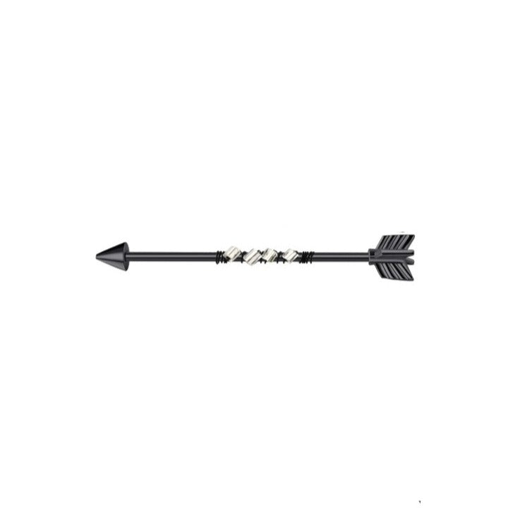 Black Arrow Industrial bar Barbell 14G Scaffold Bar 38mm - Pretty Savage Jewellery