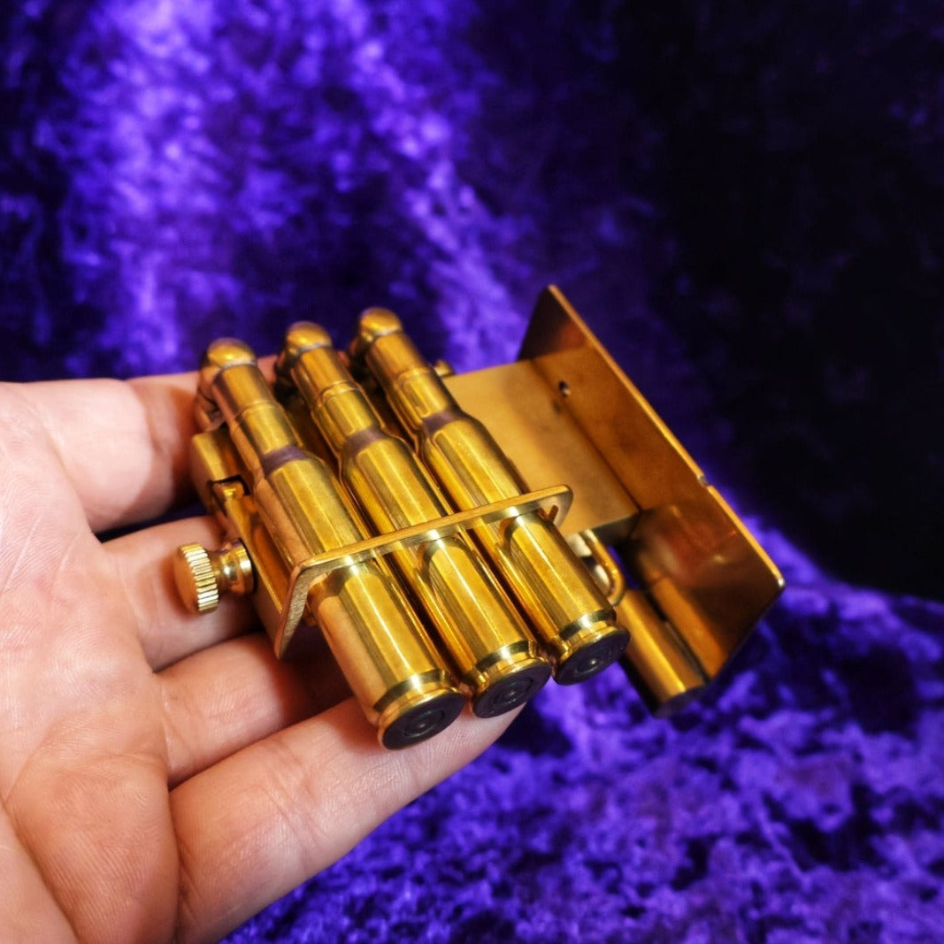 Handmade Hunter Brass Lighter Bullet Shell Trigger Hatch Petrol Lighter - Pretty Savage Jewellery