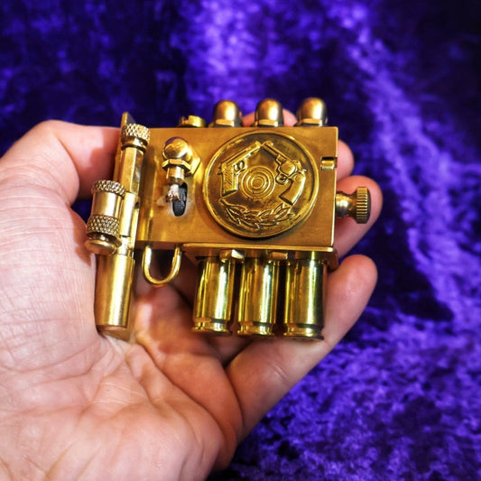 Handmade Hunter Brass Lighter Bullet Shell Trigger Hatch Petrol Lighter - Pretty Savage Jewellery