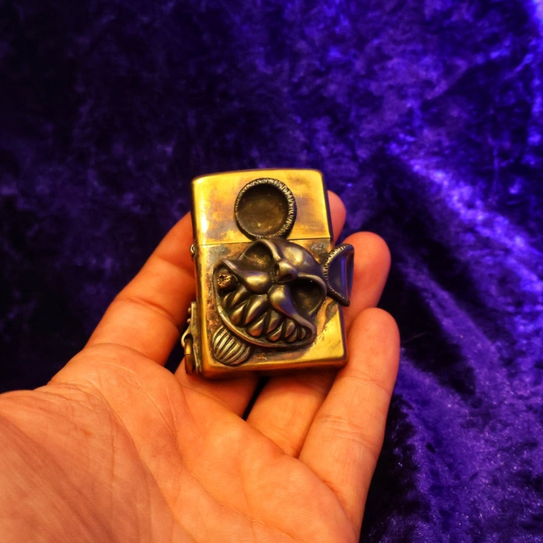 Bad Ass Brass Lighter Personalized Bronze Flip Petrol Lighter - Pretty Savage Jewellery