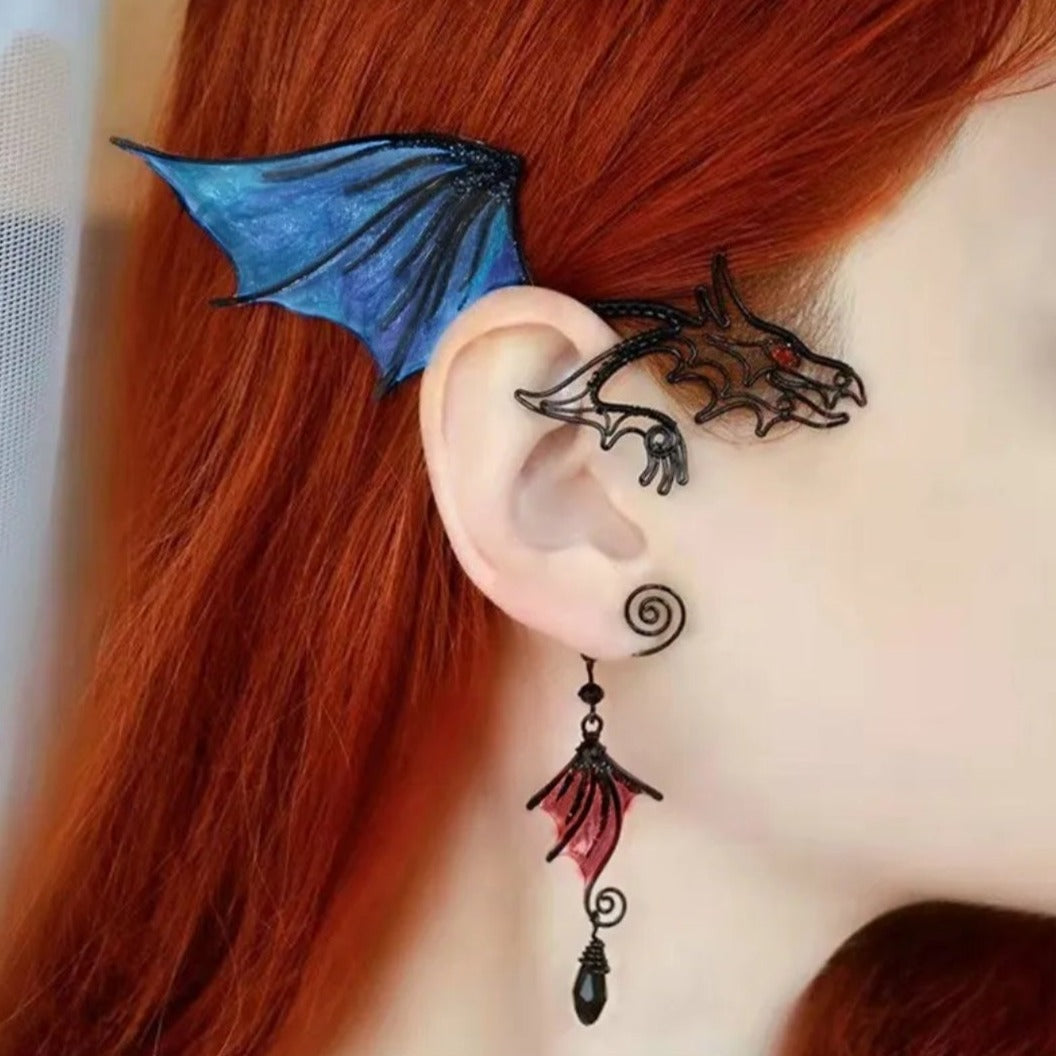 Dragon Ear Cuff Cosplay Ear Clip Body Jewellery Hoop Earring - Pretty Savage Jewellery