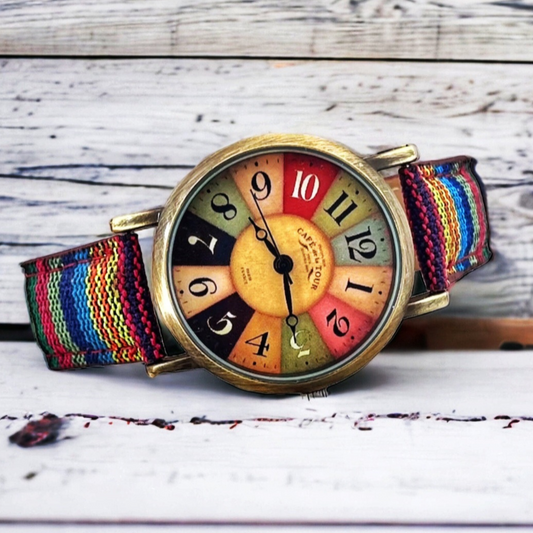 Vintage Style Colourful Wrist Watch