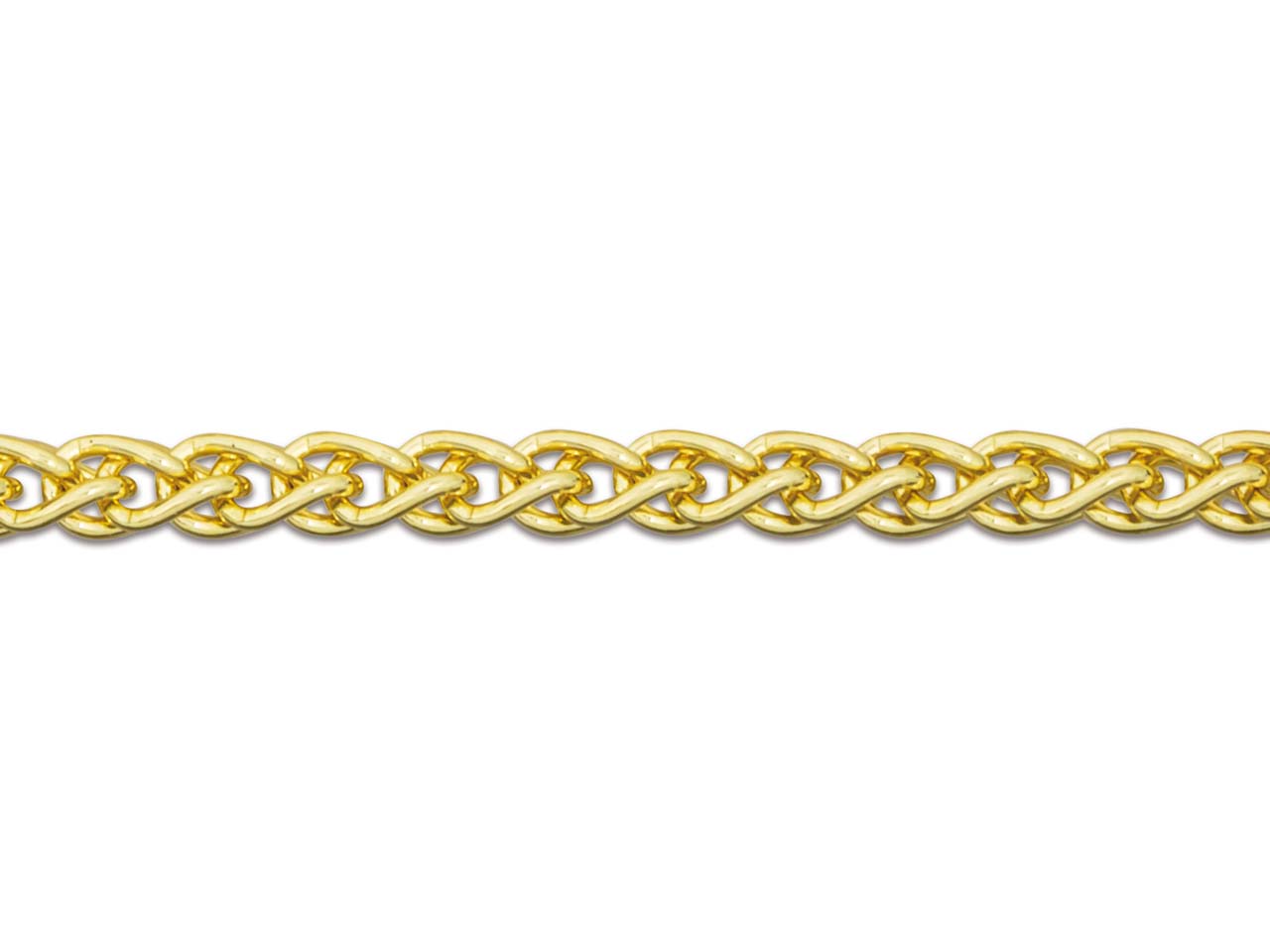 18ct Yellow Gold 1.5mm Spiga Chain 16"/40cm