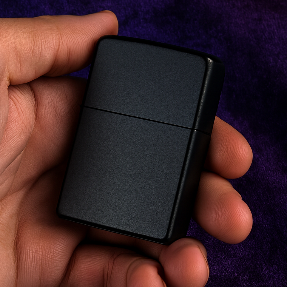 Black & Gold Brass Flip lighter