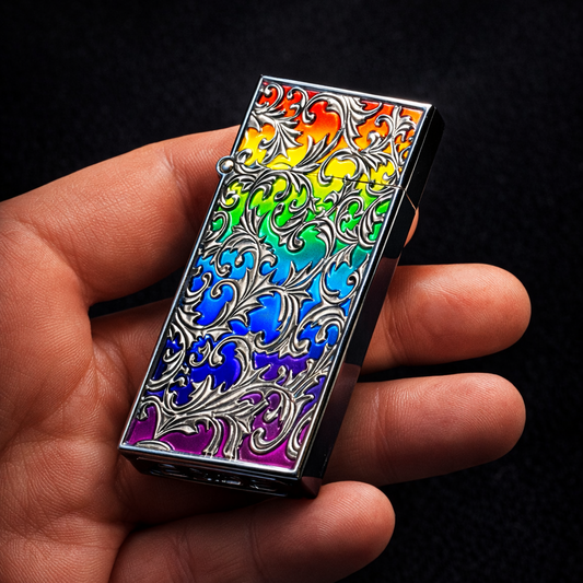 Floral Design Multicolour Flip Lighter