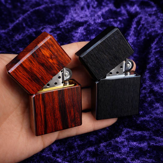 Wooden Mahogany Flip Lighters