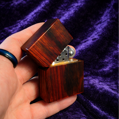 Wooden Mahogany Flip Lighters