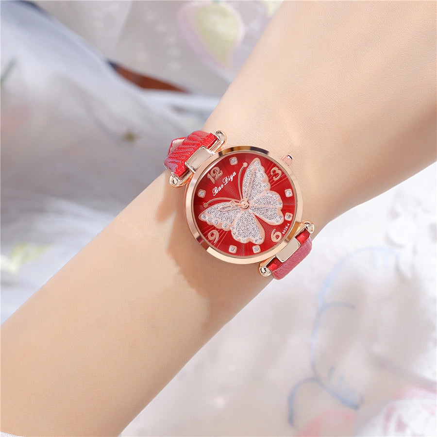 Sweet Butterfly Buckle Quartz Women's Watch