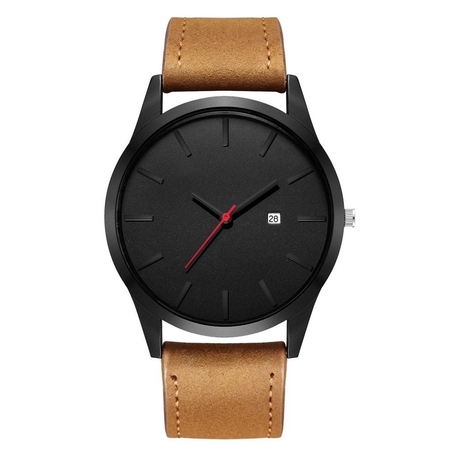 Simple Big Matte Belt Quartz Watch Calendar Men's Sports Watch