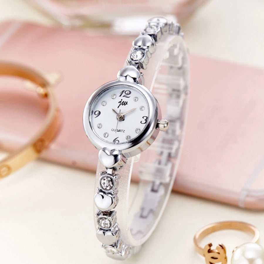 Heart Shape Buckle Quartz Women's Wrist Watch