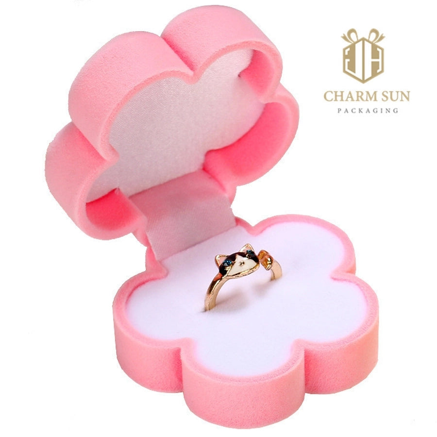 Flower Pink Plum Ring Box