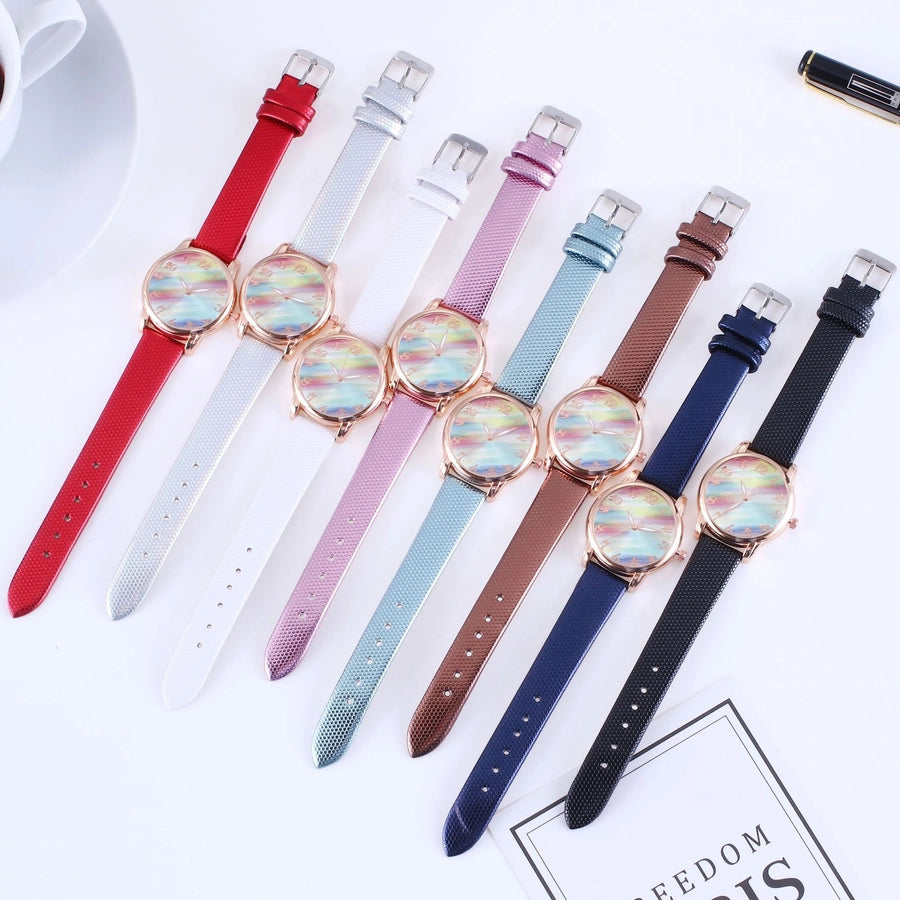 Gradient Colour Buckle Quartz Women's Watch