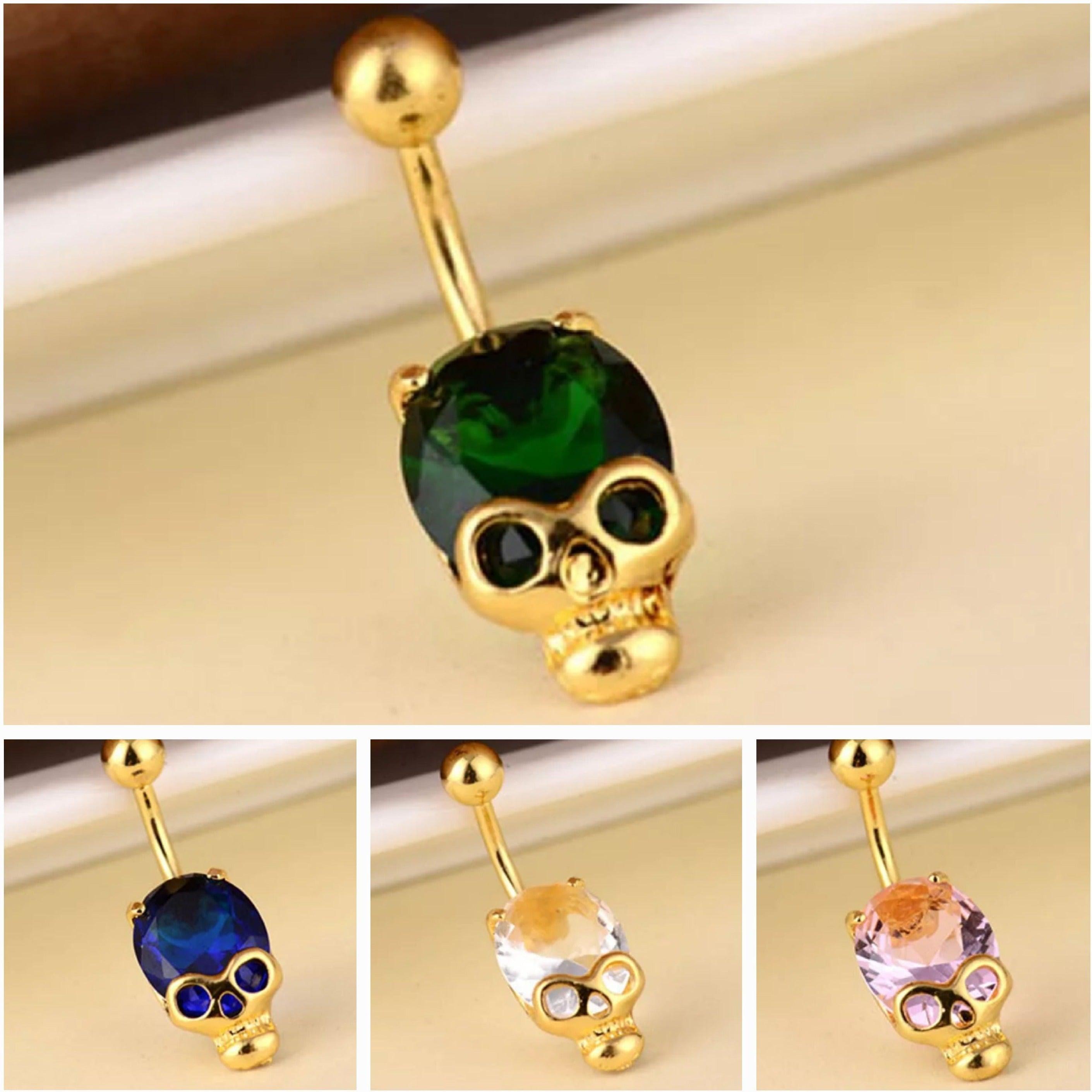 Skull on sale belly bar