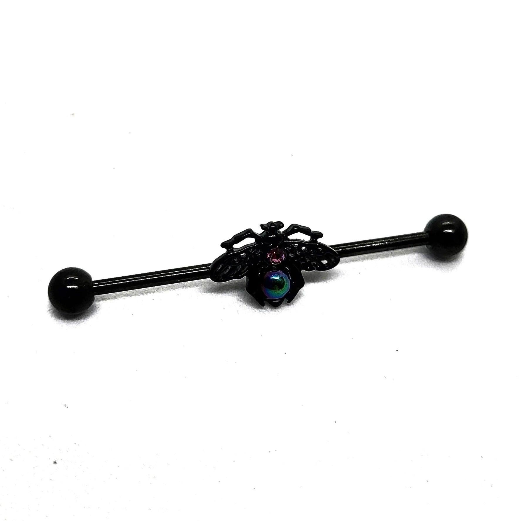 Black Fly Industrial Bar scaffold Bar 38mm - Pretty Savage Jewellery