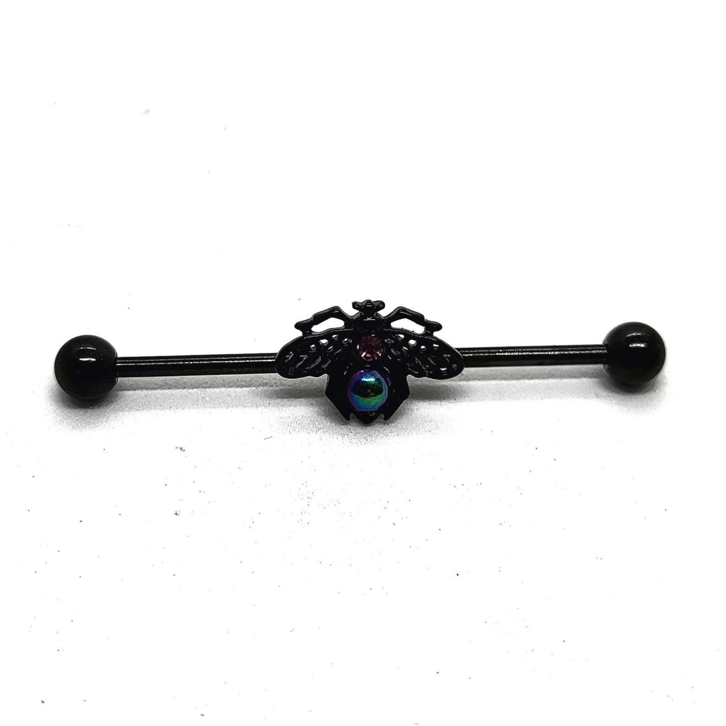 Black Fly Industrial Bar scaffold Bar 38mm - Pretty Savage Jewellery